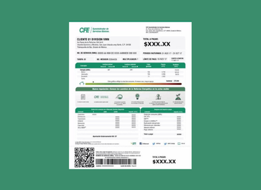 Recibo de luz (con número de sericio)